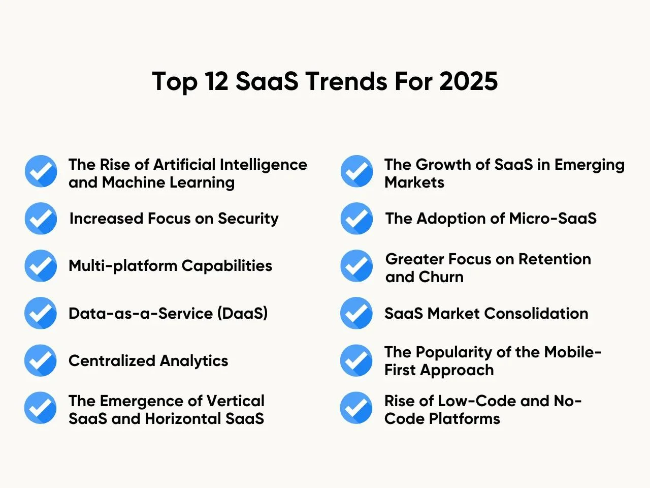 Top 12 SaaS Trends For 2025