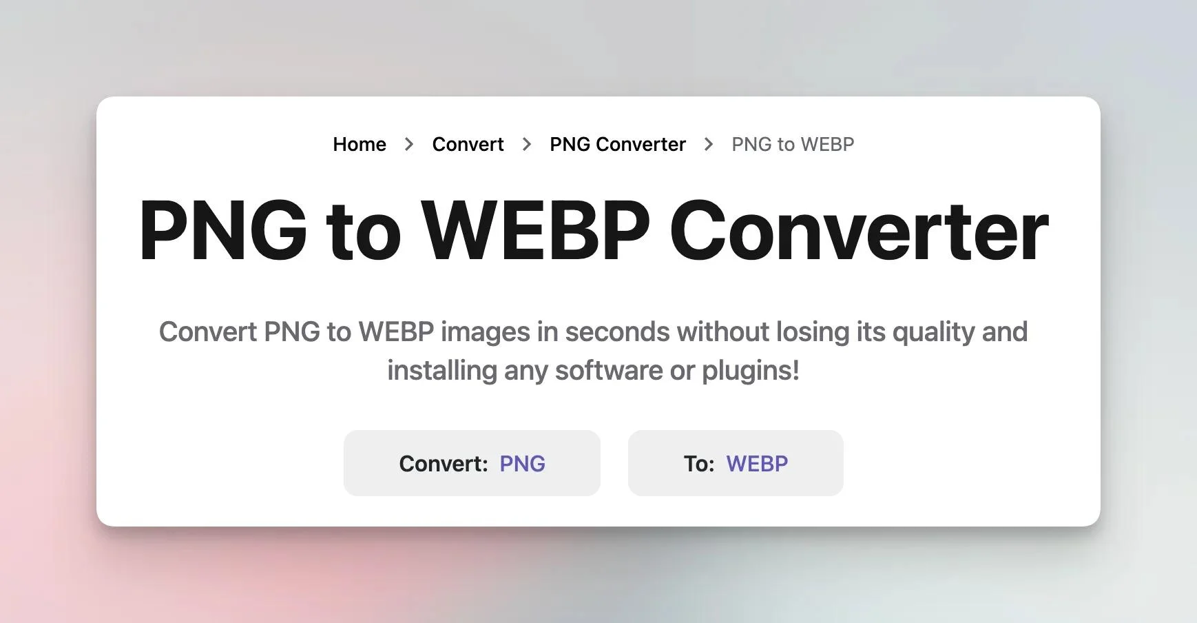 PNG to WEBP converter
