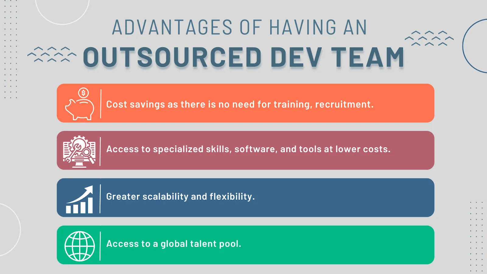 List of advantages of using outsourced teams