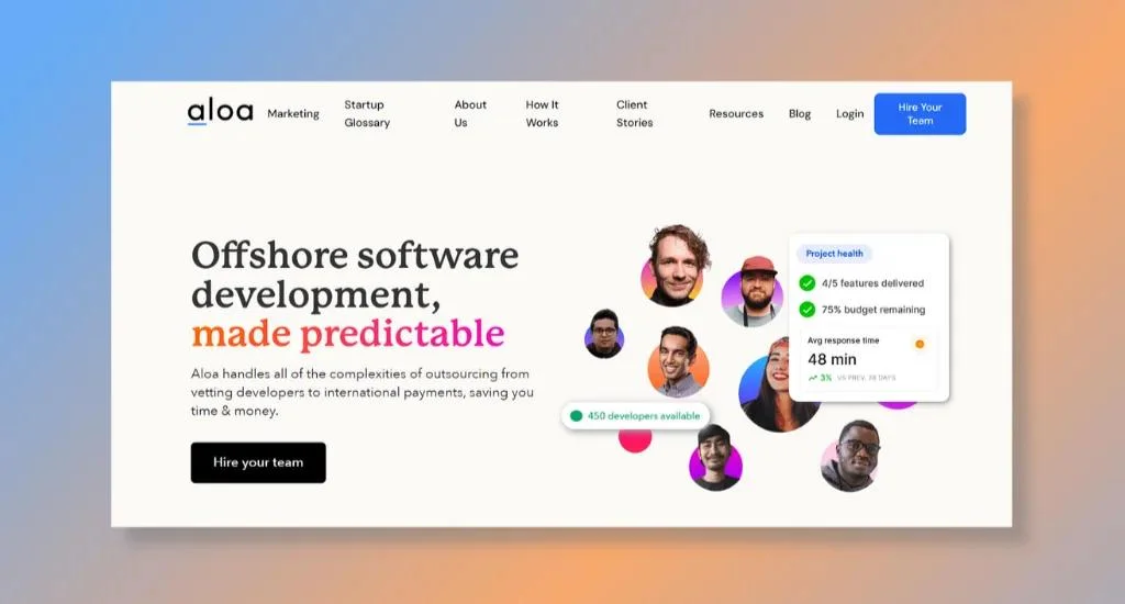 Aloa - Best Overall Site to Hire a Shopify Web Designer