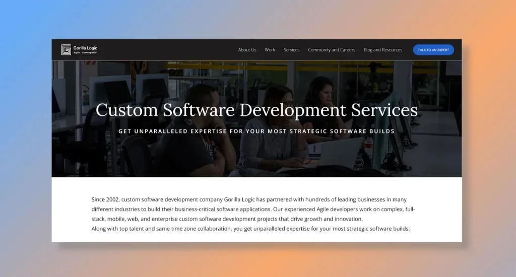 Gorilla Logic cost-effective software development solutions from South America