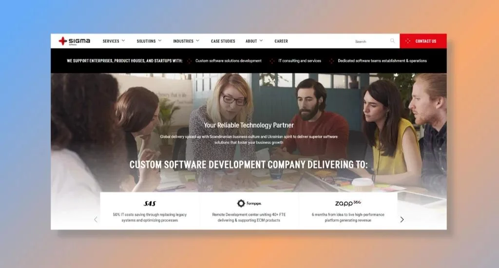 Sigma software development agency from South America
