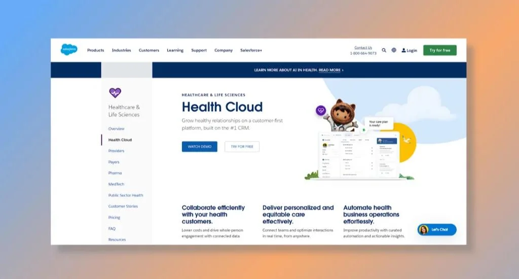 Salesforce Health Cloud - Healthcare CRM Software