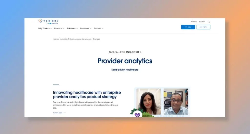 Tableau Healthcare Analytics - Healthcare Analytics Software