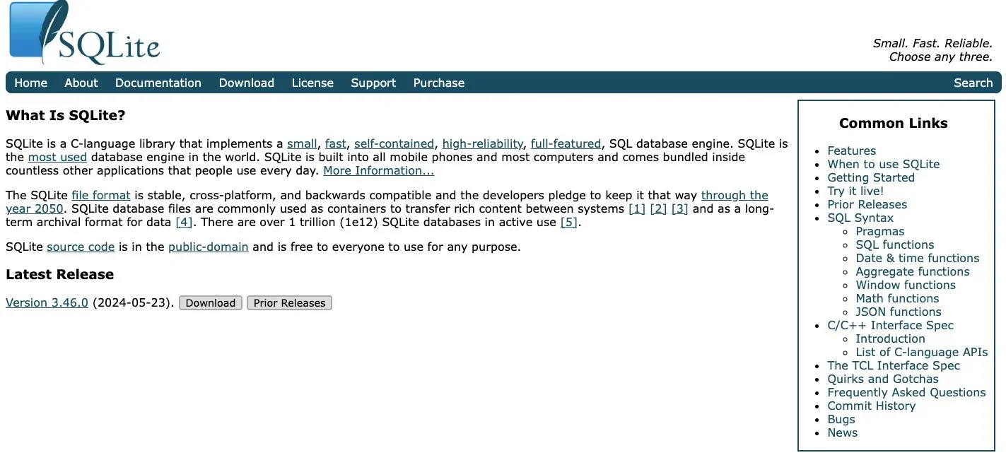 SQLite_homepage