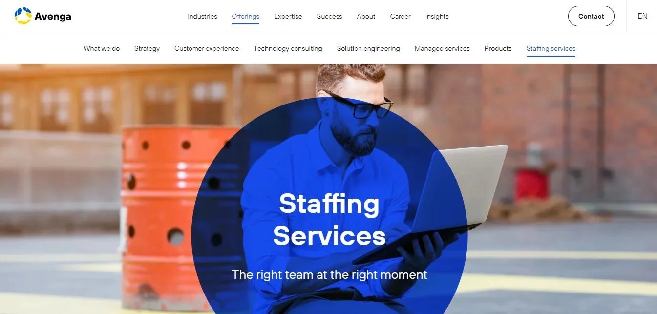 Avenga homepage