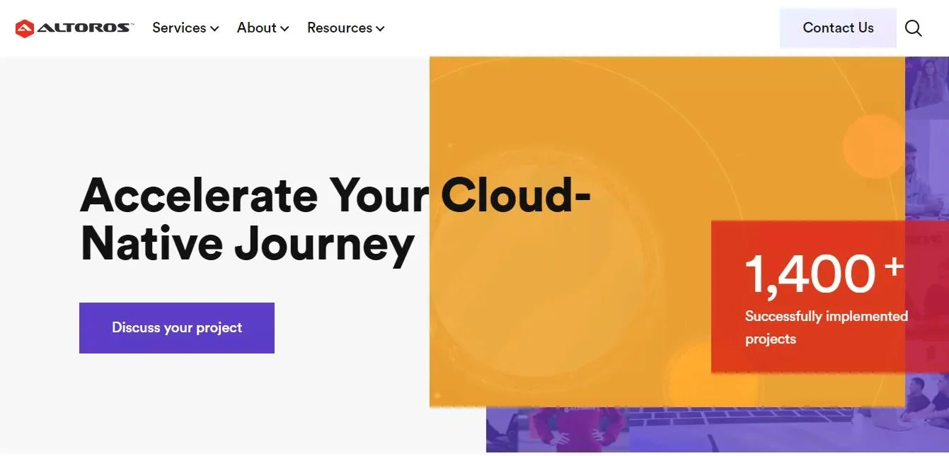 Altoros homepage