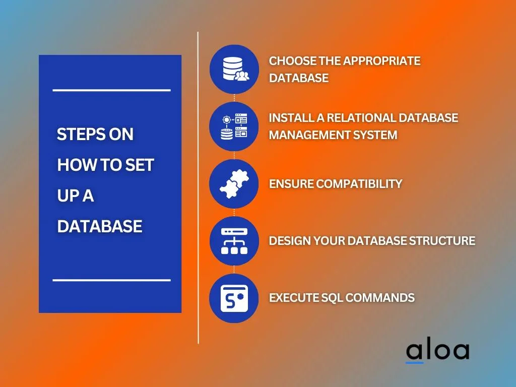 Steps on how to set up a database