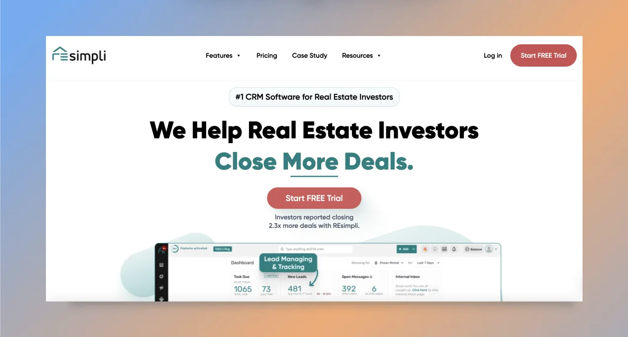 REsimpli homepage