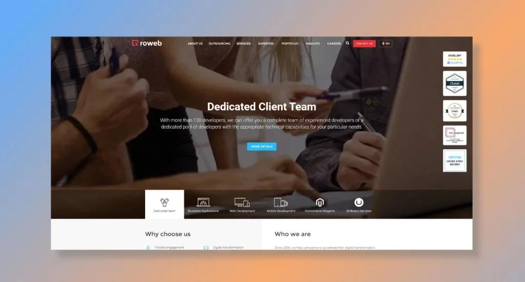6. Roweb Development - Top Pick for Magento Web Development and Online Portal Solution