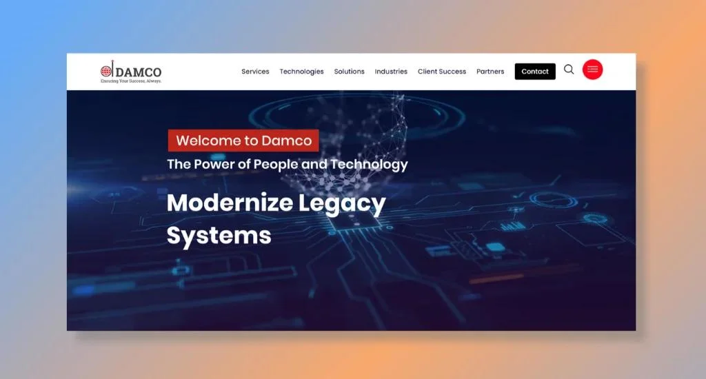 Damco Solutions Homepage