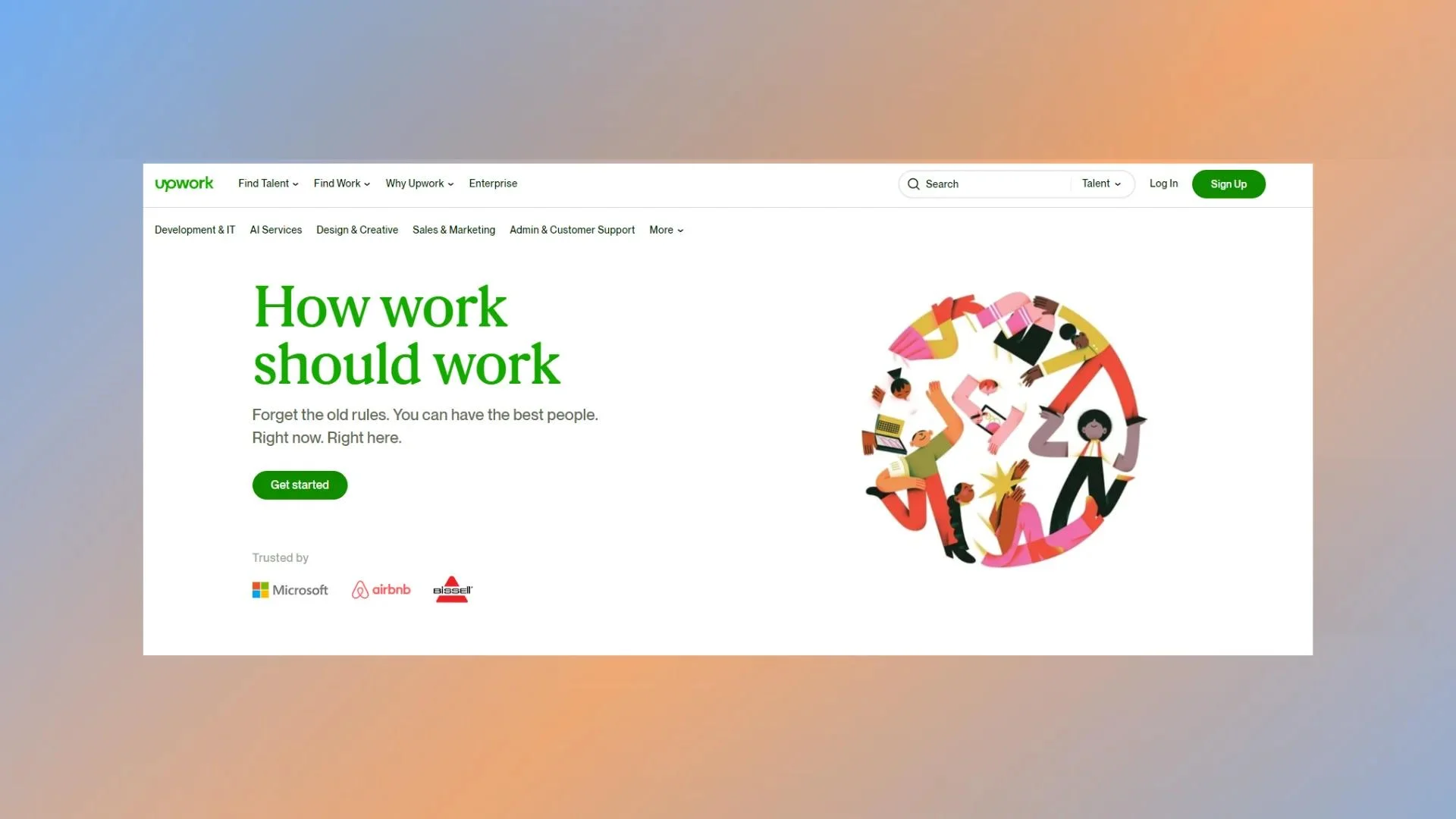 Upwork homepage