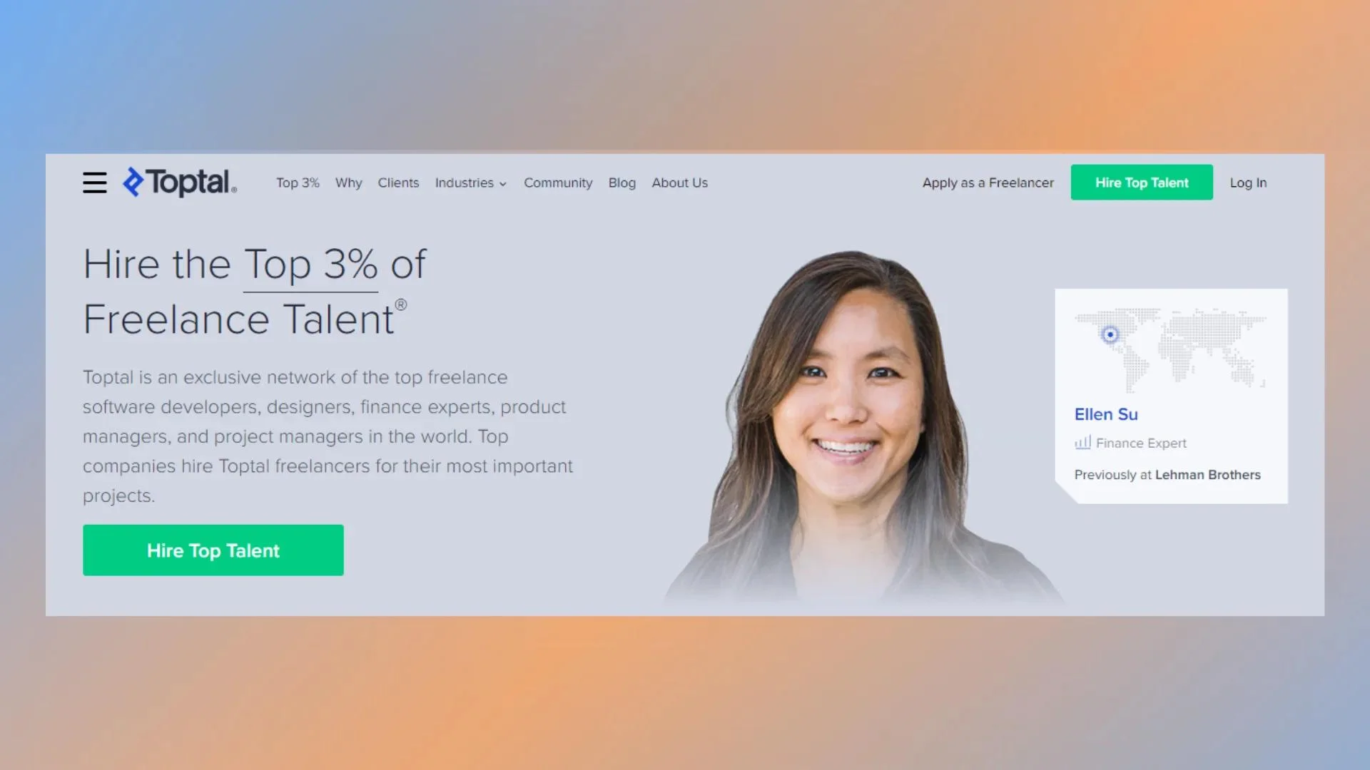 Toptal homepage