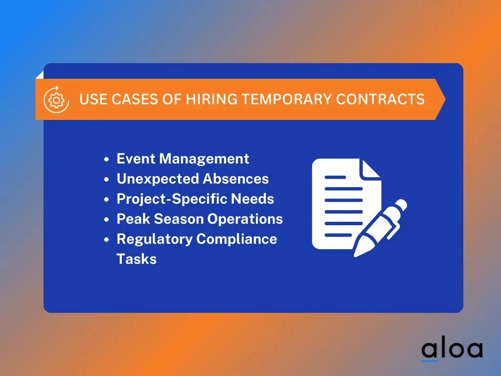 temporary contracts use cases
