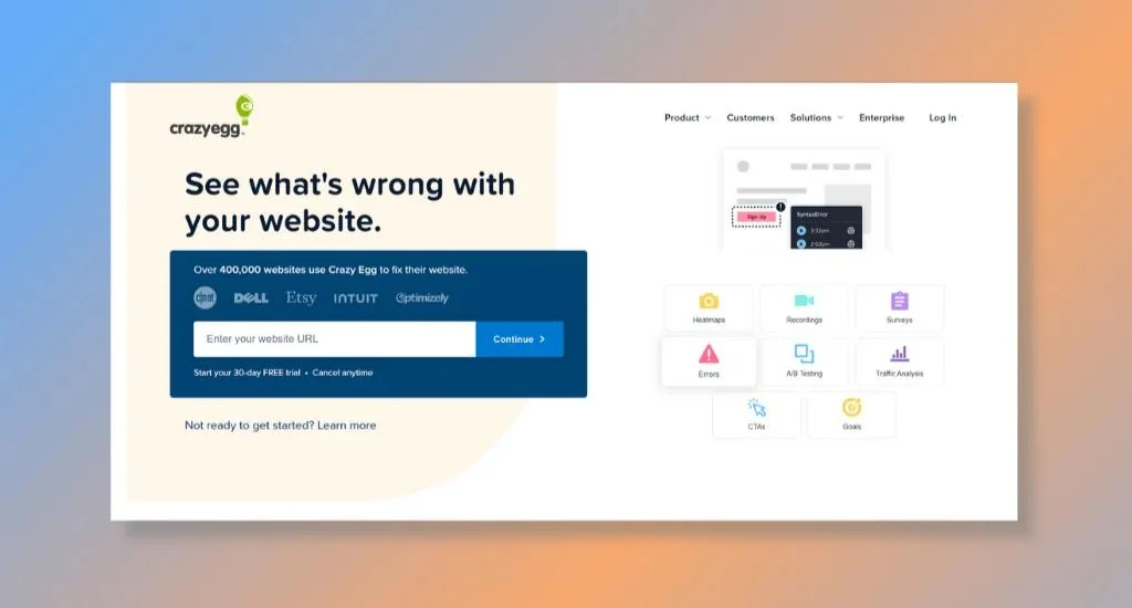 Crazy Egg - Provides Direct Usability Testing Software Results