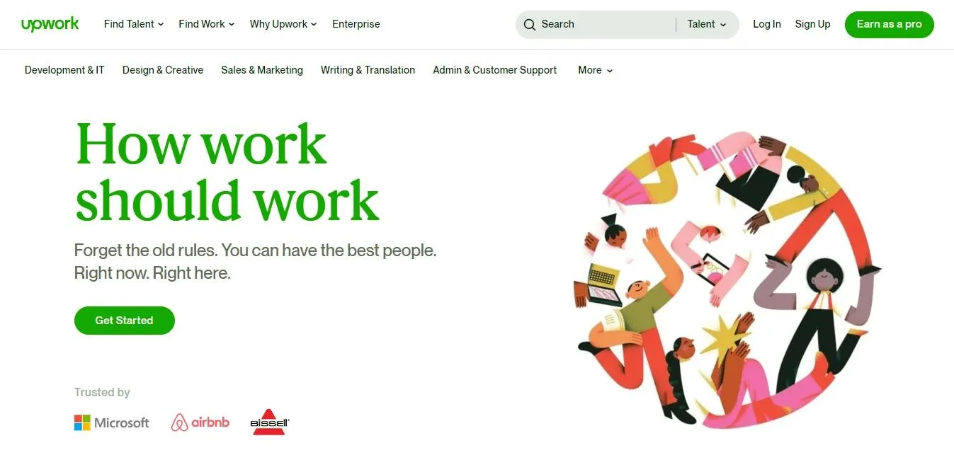 Upwork Homepage