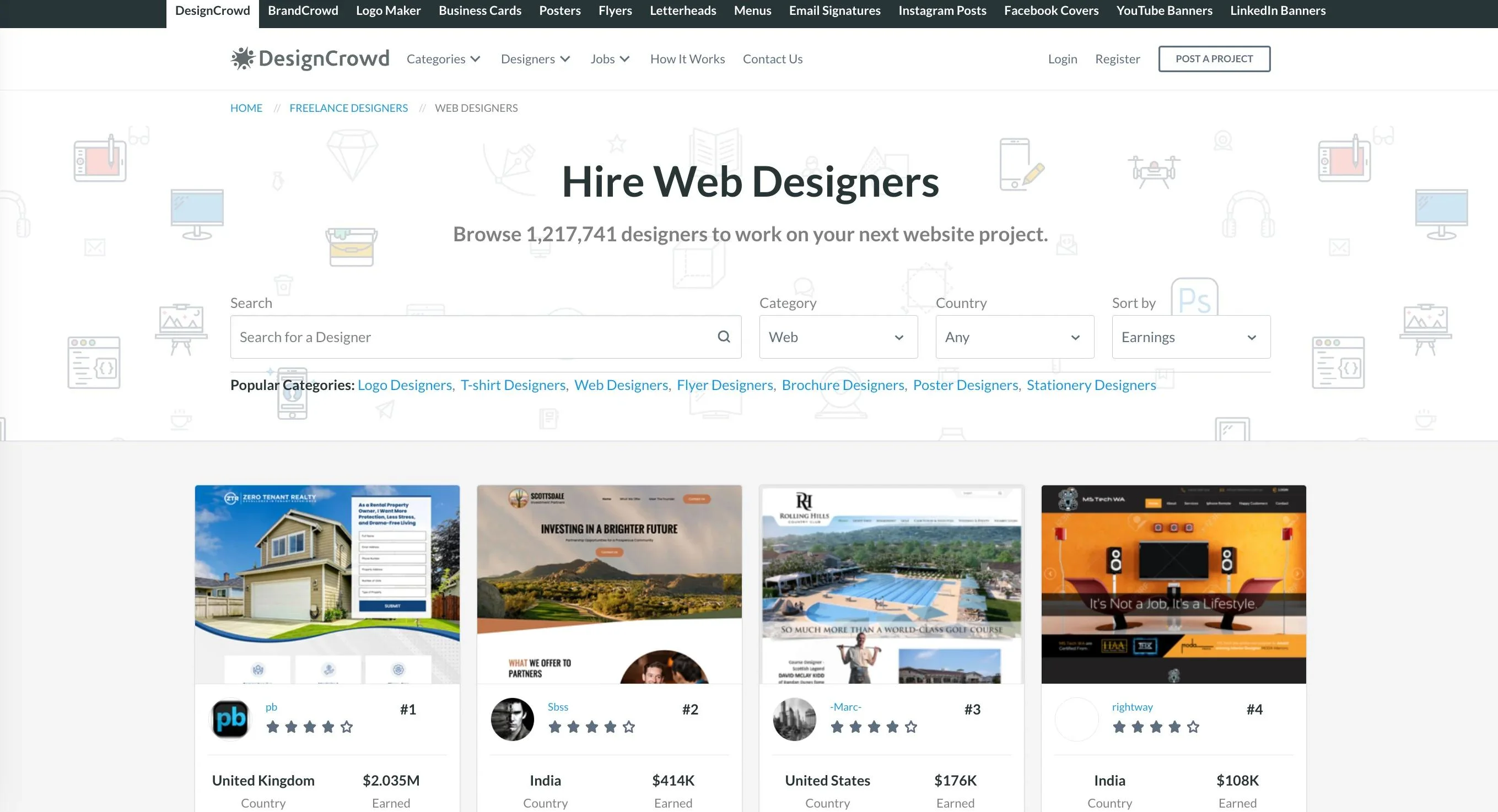 DesignCrowd - Largest Pool Of Freelance Web Designers