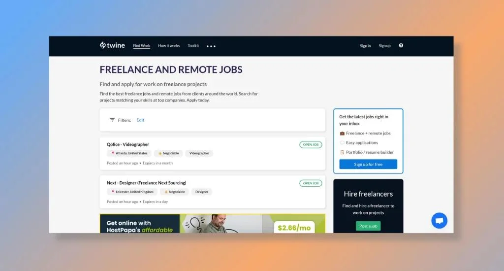 Twine - Best for Free Job Posting