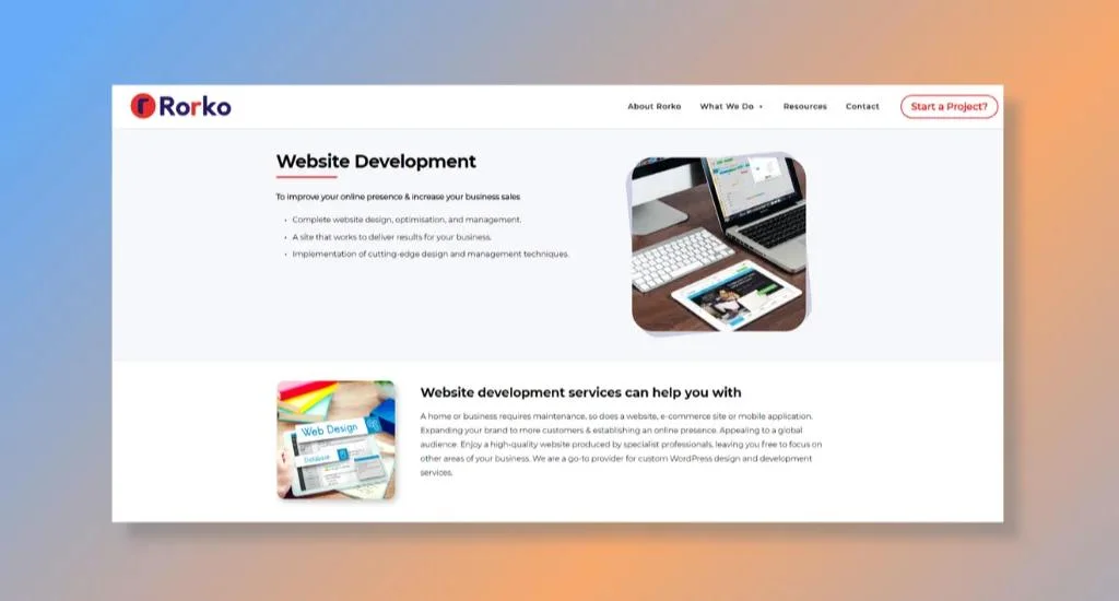 Rorko - Complete Website Design, Optimization, and Management