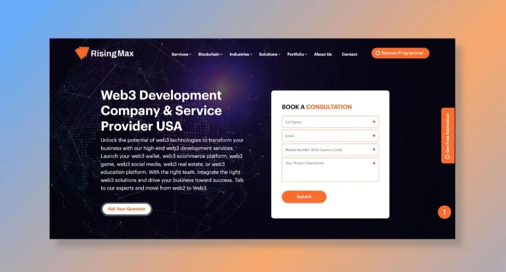 RisingMax - Web3 Development Services For Various Business Domains